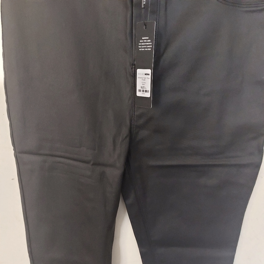 Leather black pants
